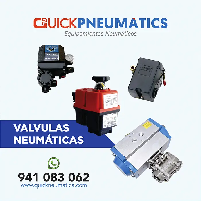 valvulas con actuador neumatico